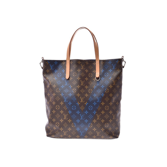 Louis Vuitton Handbags - Louis Vuitton Monogram V Line Cabas NS Brown Leather Shoulder Bag Strap